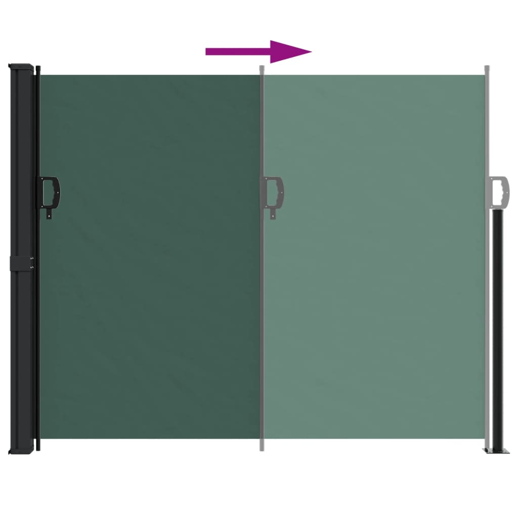 vidaXL Auvent latéral rétractable vert foncé 160x300 cm