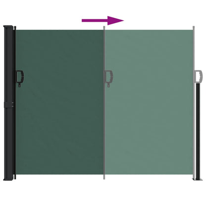 vidaXL Auvent latéral rétractable vert foncé 160x300 cm