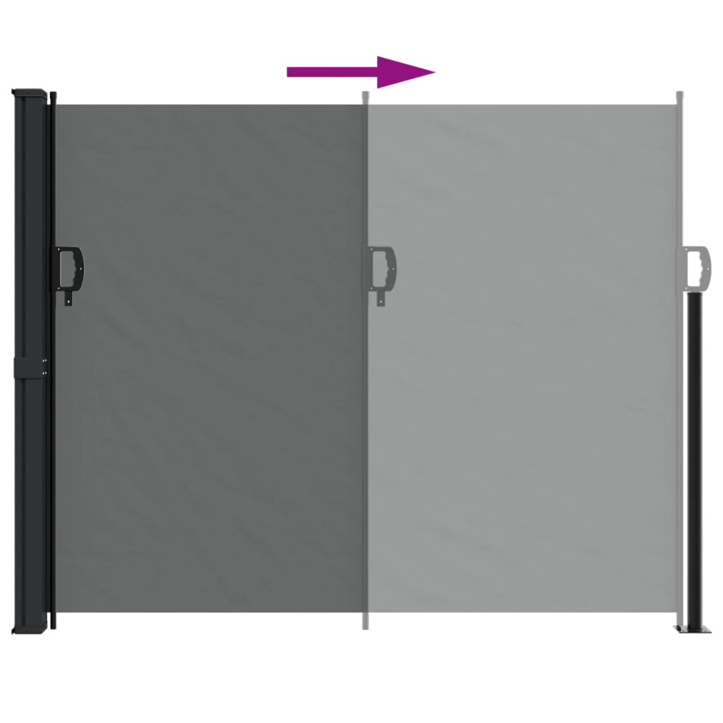 vidaXL Auvent latéral rétractable anthracite 160x300 cm