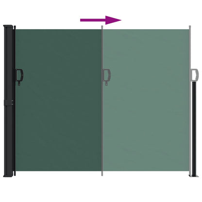 vidaXL Auvent latéral rétractable vert foncé 170x300 cm