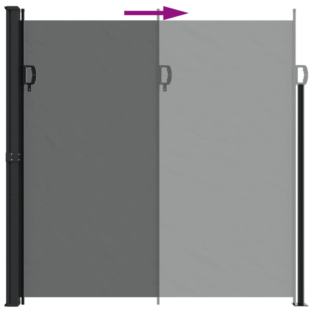 vidaXL Auvent latéral rétractable anthracite 200x300 cm