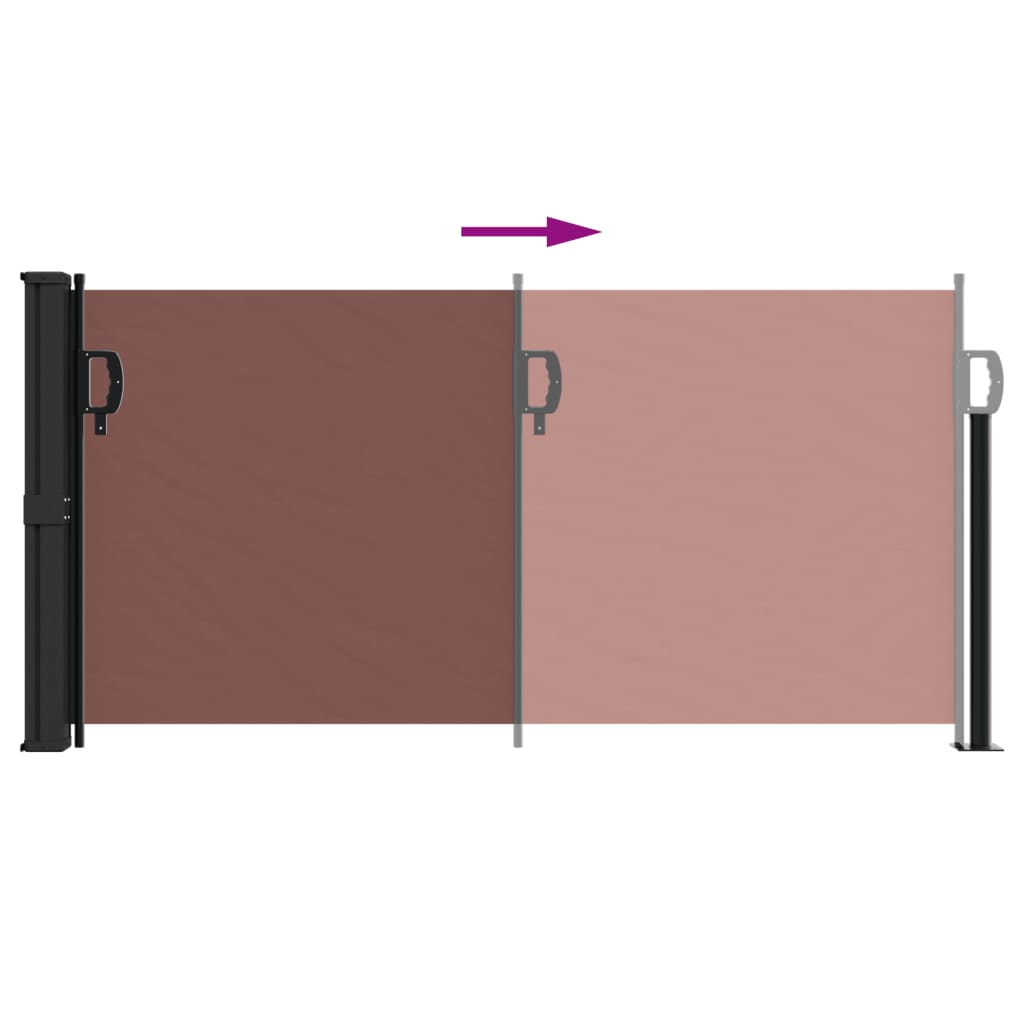 vidaXL Auvent latéral rétractable marron 100x500 cm
