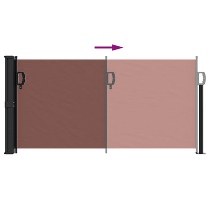 vidaXL Auvent latéral rétractable marron 100x500 cm