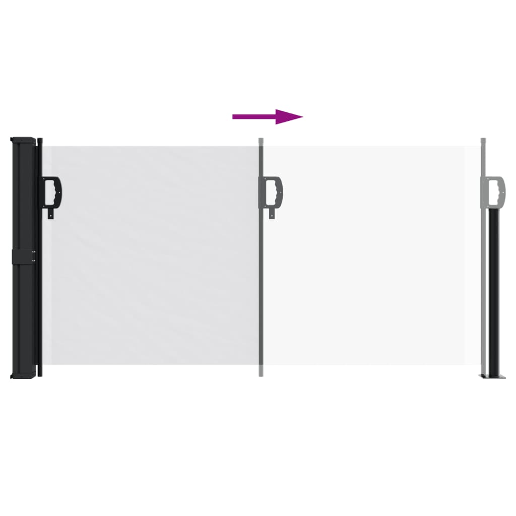 vidaXL Auvent latéral rétractable blanc 100x500 cm