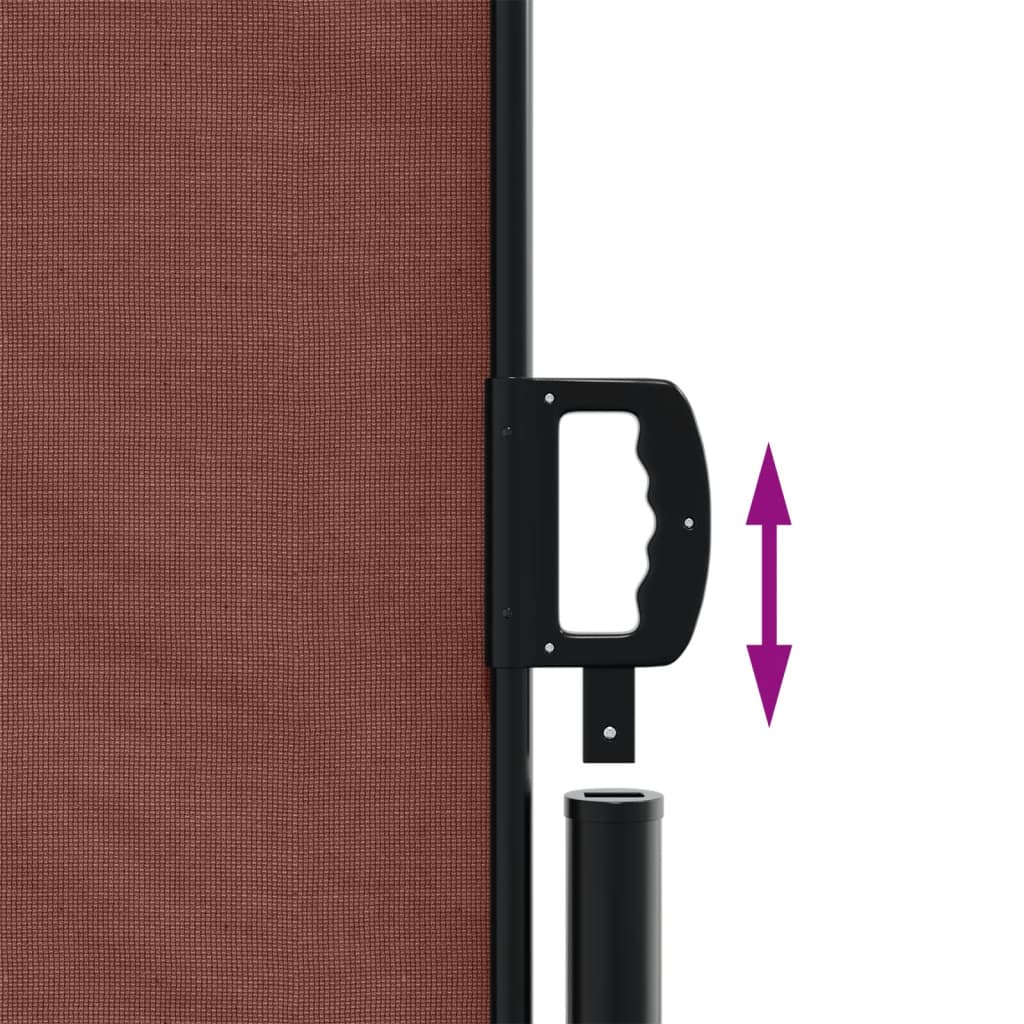 vidaXL Auvent latéral rétractable marron 120x500 cm