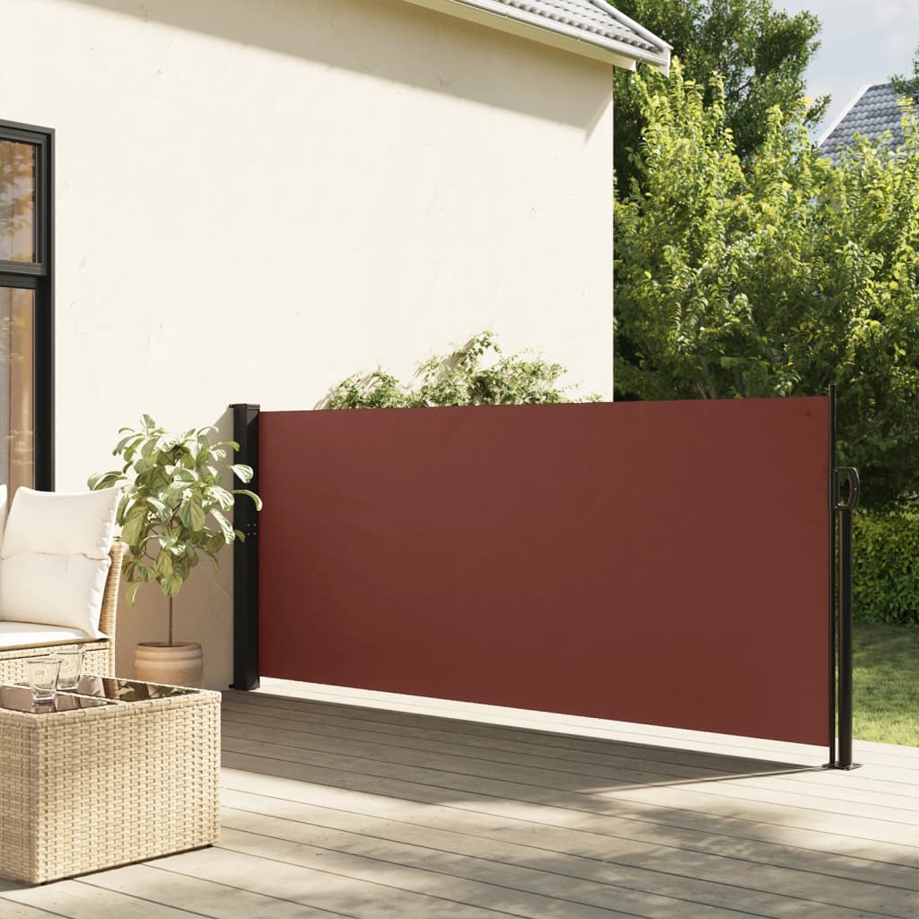vidaXL Auvent latéral rétractable marron 120x500 cm