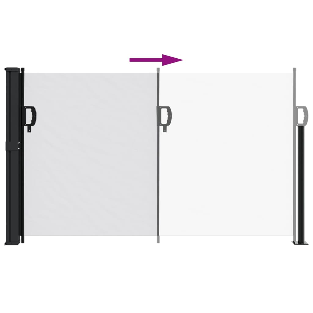 vidaXL Auvent latéral rétractable blanc 120x500 cm