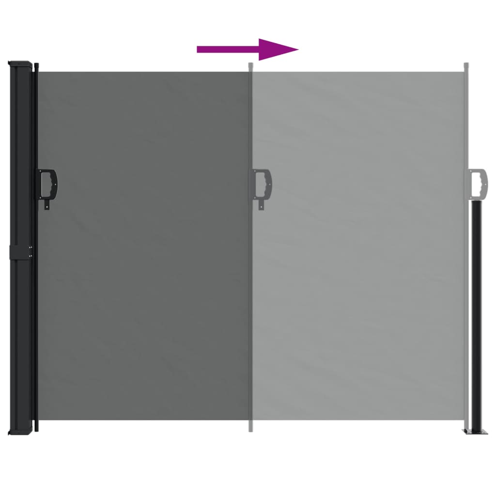 vidaXL Auvent latéral rétractable anthracite 160x500 cm
