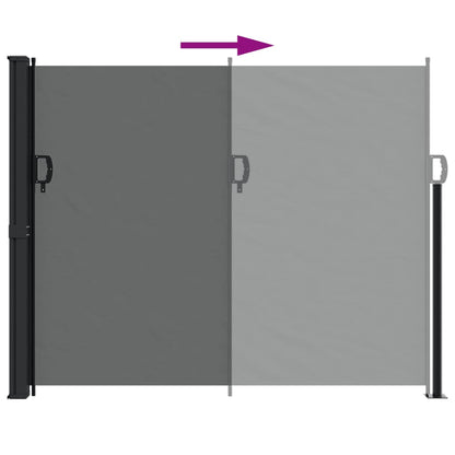 vidaXL Auvent latéral rétractable anthracite 160x500 cm