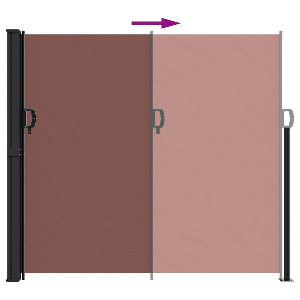 vidaXL Auvent latéral rétractable marron 180x500 cm
