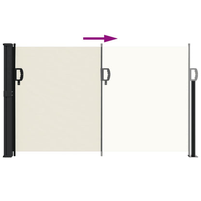 vidaXL Auvent latéral rétractable crème 120x600 cm