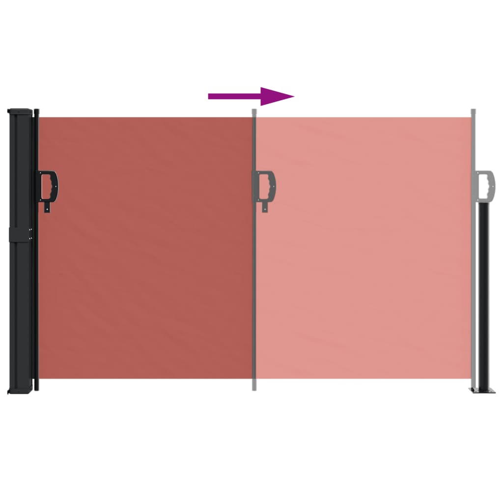 vidaXL Auvent latéral rétractable terre cuite 120x600 cm