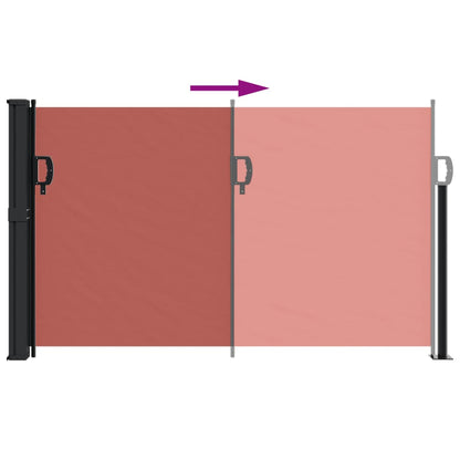 vidaXL Auvent latéral rétractable terre cuite 120x600 cm