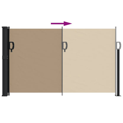 vidaXL Auvent latéral rétractable taupe 120x600 cm