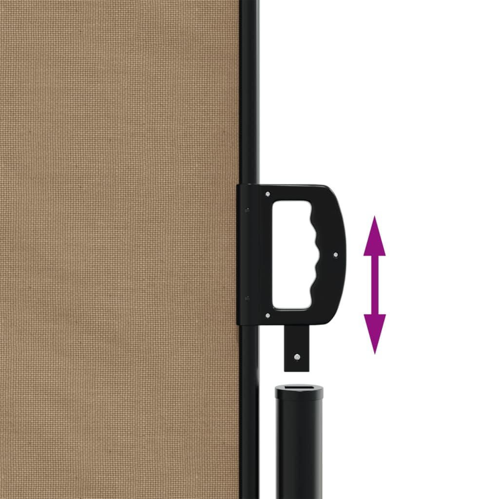vidaXL Auvent latéral rétractable taupe 120x600 cm