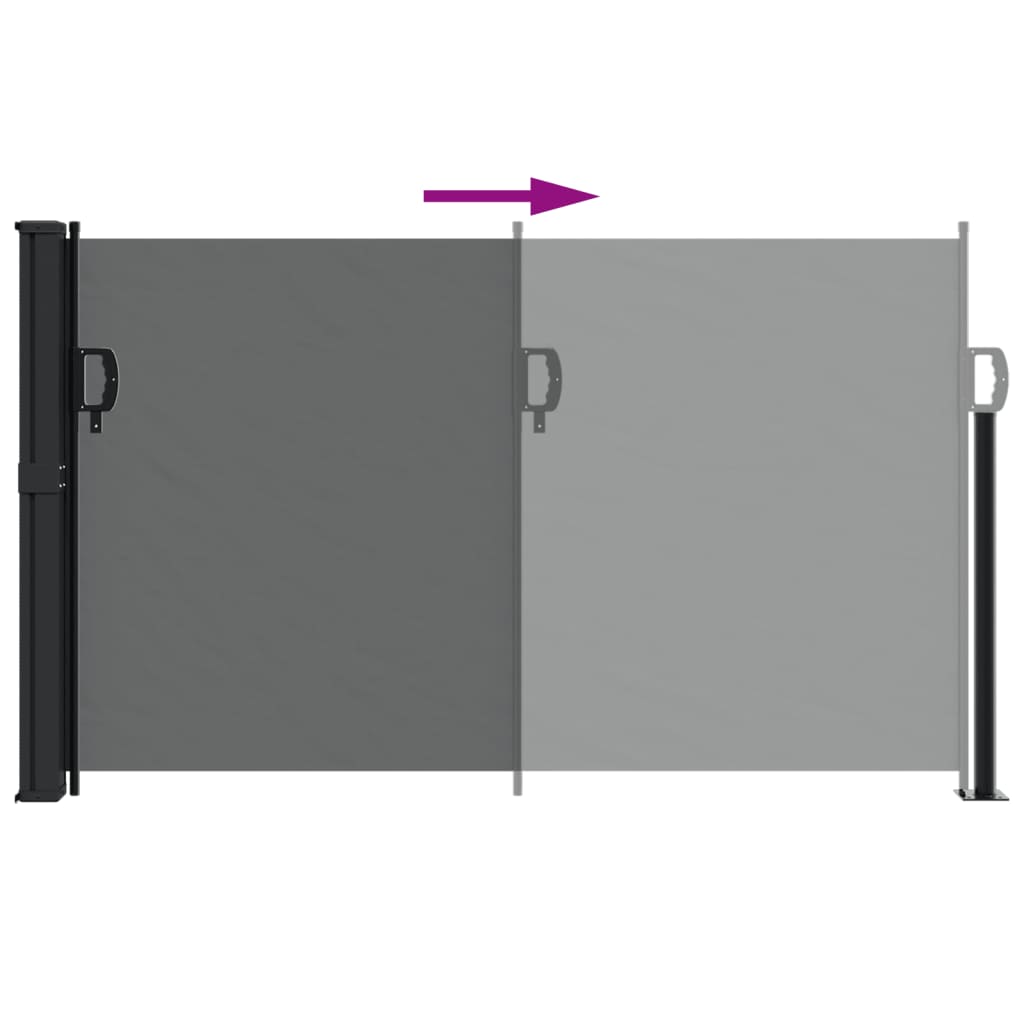 vidaXL Auvent latéral rétractable anthracite 120x600 cm