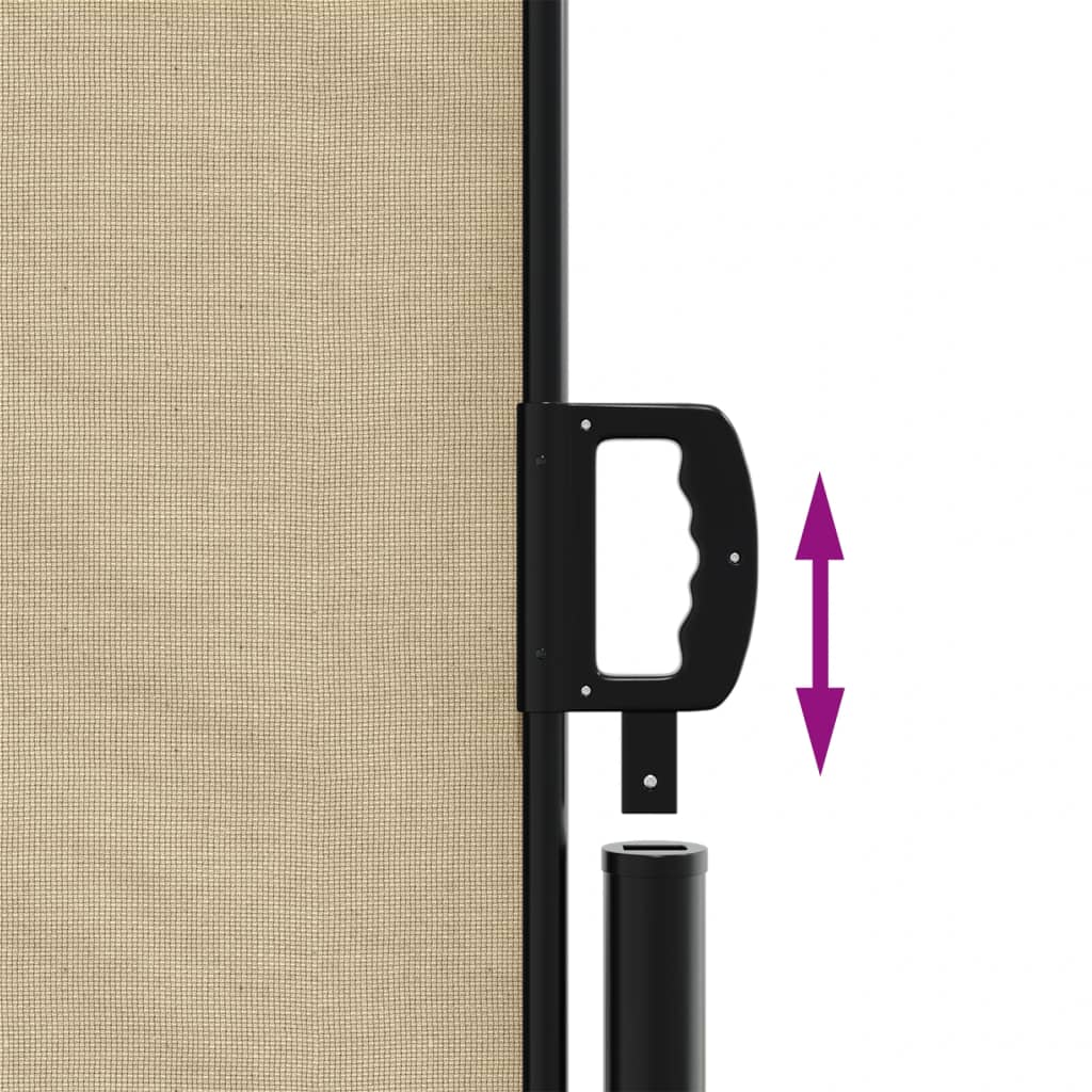 vidaXL Auvent latéral rétractable beige 140x600 cm