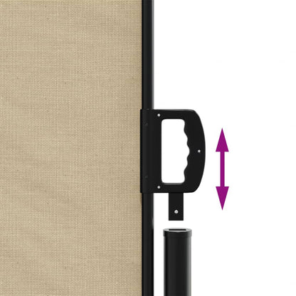 vidaXL Auvent latéral rétractable beige 140x600 cm