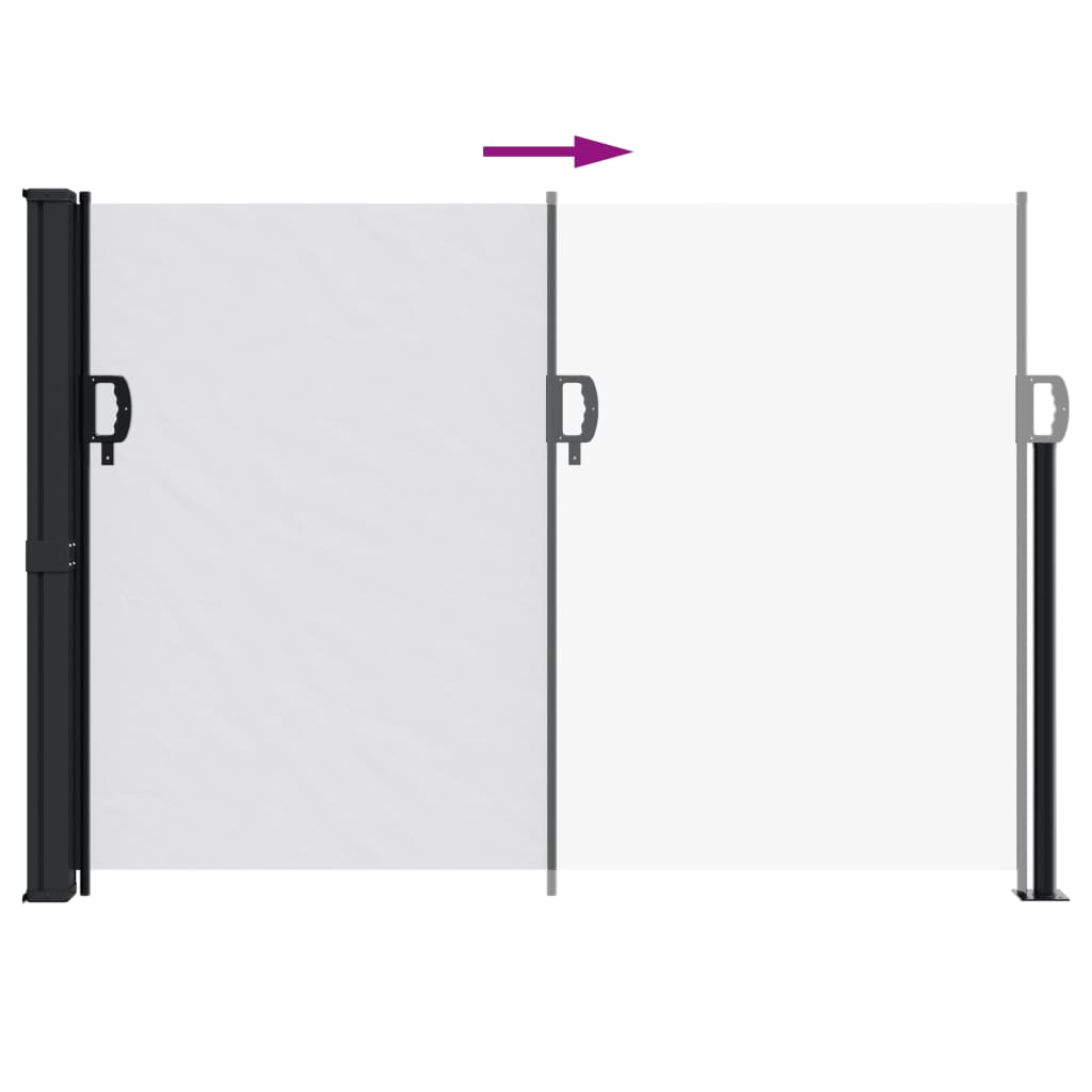 vidaXL Auvent latéral rétractable blanc 140x600 cm