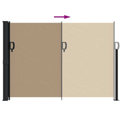 vidaXL Auvent latéral rétractable taupe 140x600 cm