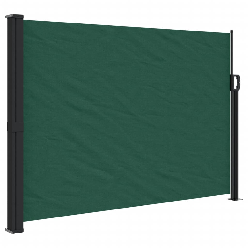 vidaXL Auvent latéral rétractable vert foncé 140x600 cm
