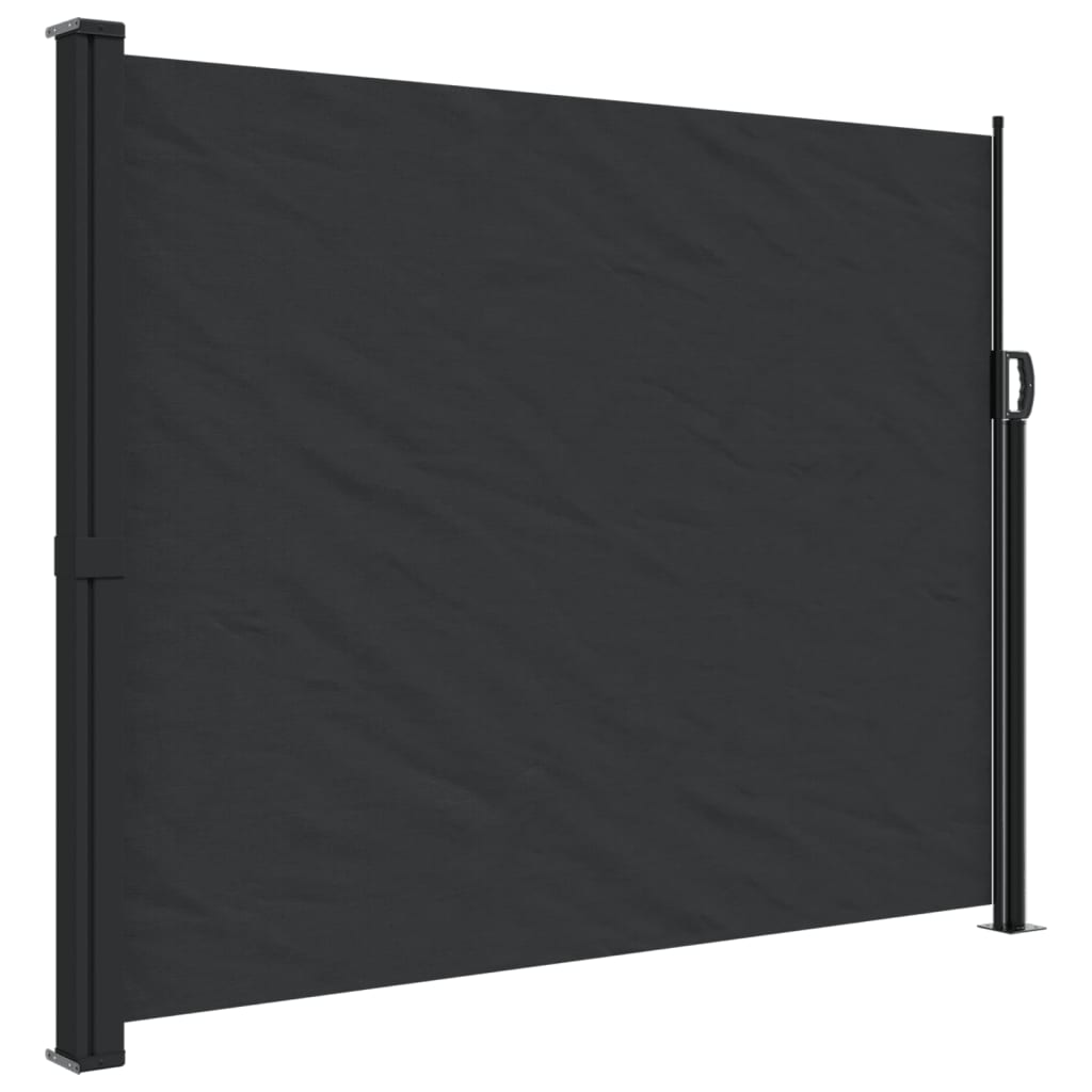 vidaXL Auvent latéral rétractable noir 160x600 cm