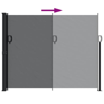 vidaXL Auvent latéral rétractable noir 160x600 cm
