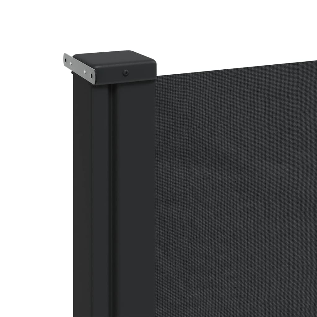 vidaXL Auvent latéral rétractable noir 160x600 cm
