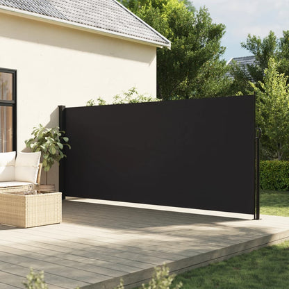 vidaXL Auvent latéral rétractable noir 160x600 cm