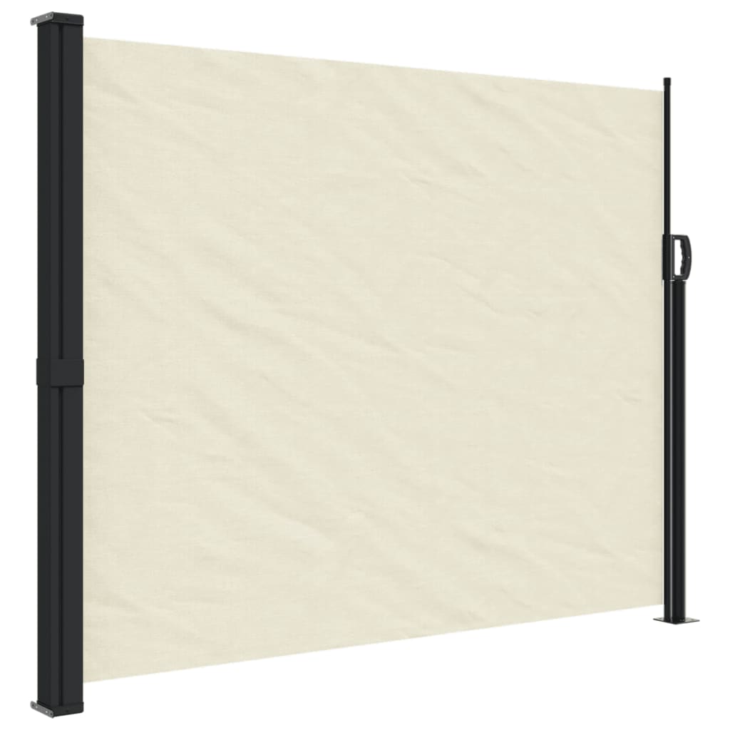 vidaXL Auvent latéral rétractable crème 160x600 cm