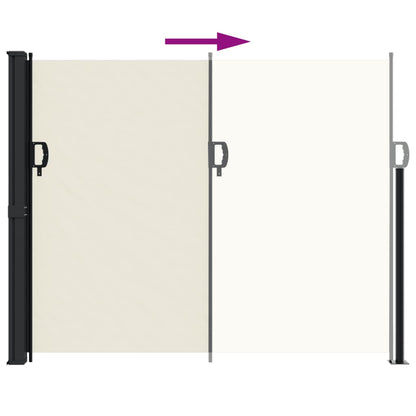vidaXL Auvent latéral rétractable crème 160x600 cm