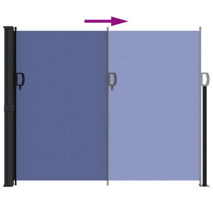 vidaXL Auvent latéral rétractable bleu 160x600 cm