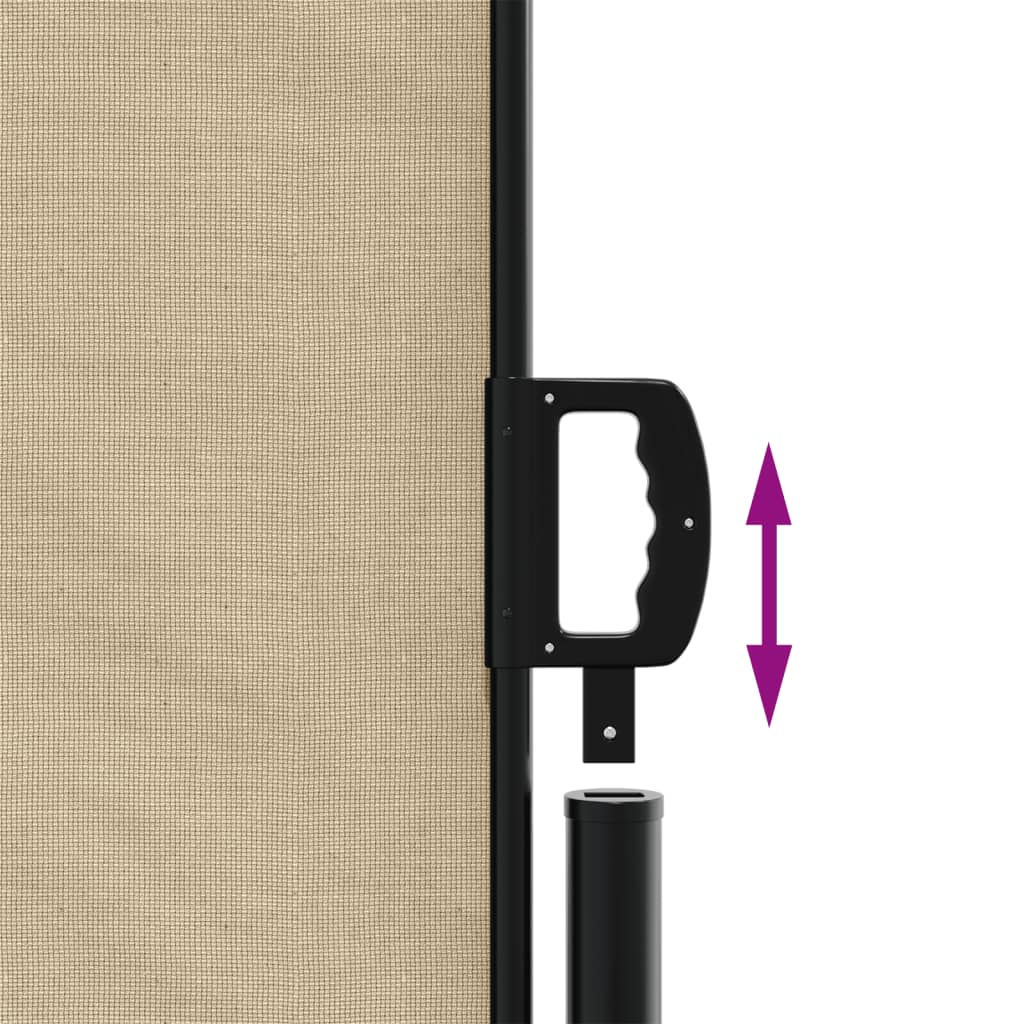 vidaXL Auvent latéral rétractable beige 160x600 cm