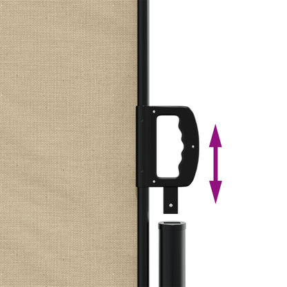 vidaXL Auvent latéral rétractable beige 160x600 cm