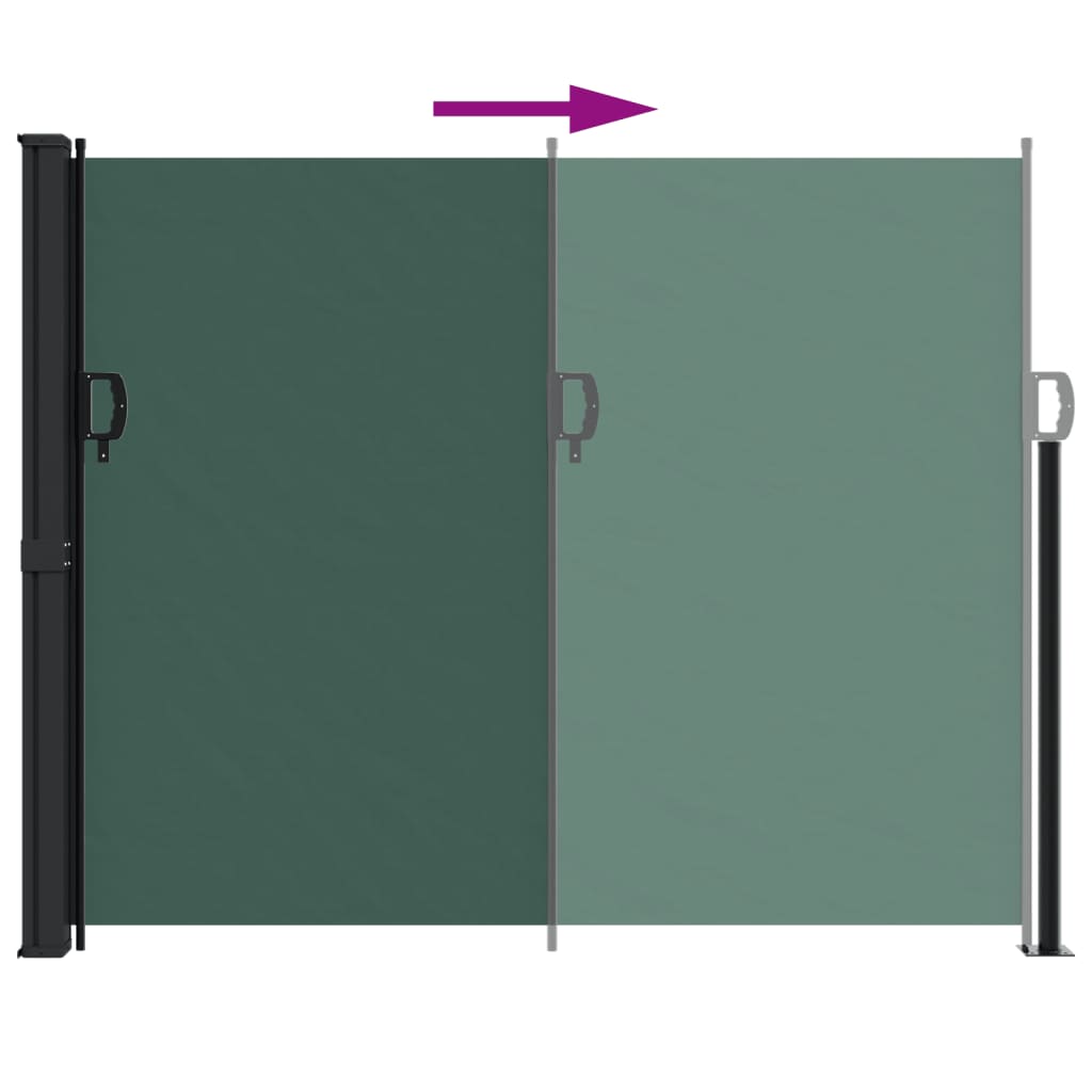 vidaXL Auvent latéral rétractable vert foncé 160x600 cm