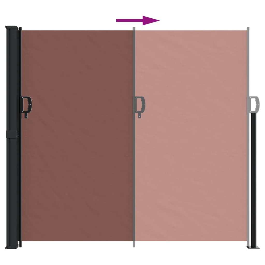 vidaXL Auvent latéral rétractable marron 180x600 cm