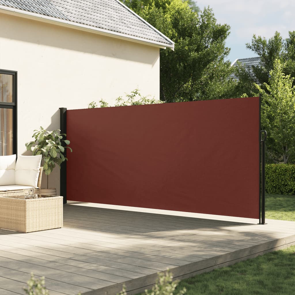 vidaXL Auvent latéral rétractable marron 180x600 cm