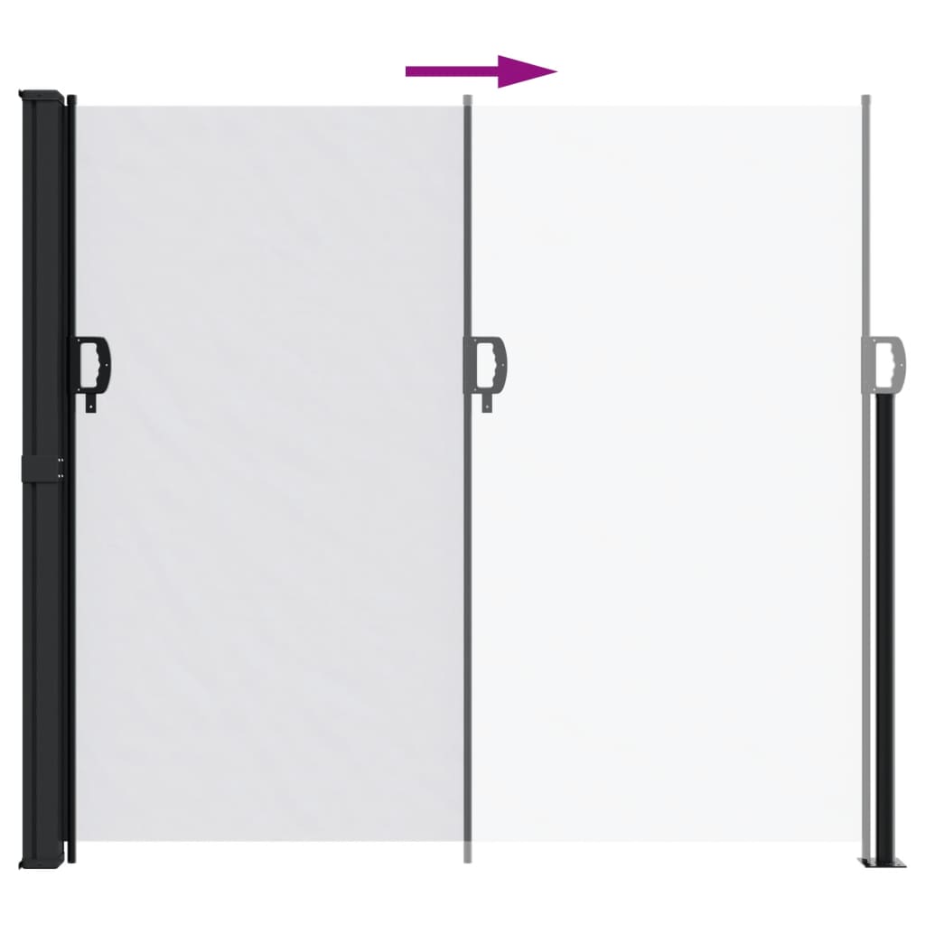 vidaXL Auvent latéral rétractable blanc 180x600 cm