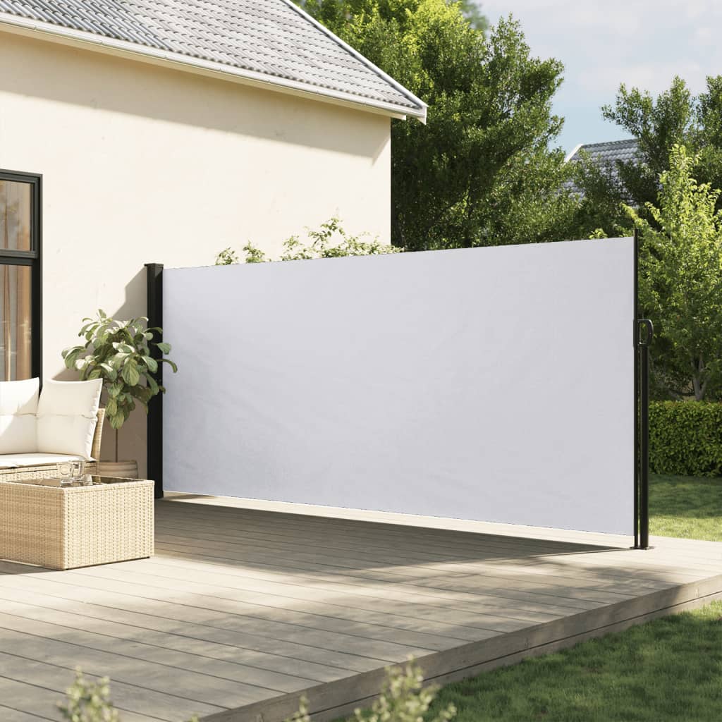 vidaXL Auvent latéral rétractable blanc 180x600 cm