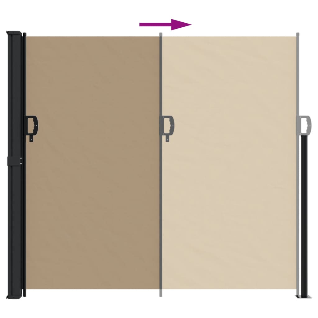 vidaXL Auvent latéral rétractable taupe 180x600 cm