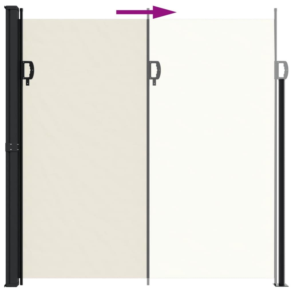 vidaXL Auvent latéral rétractable crème 200x600 cm
