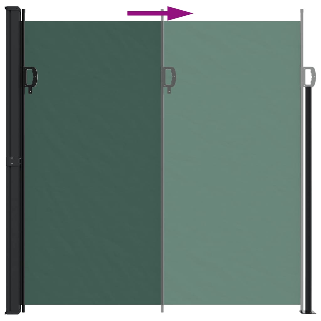 vidaXL Auvent latéral rétractable vert foncé 200x600 cm