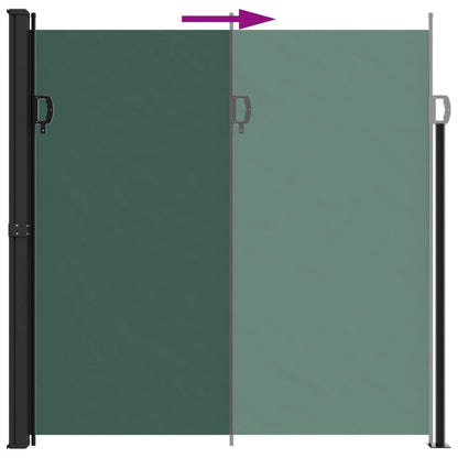 vidaXL Auvent latéral rétractable vert foncé 200x600 cm