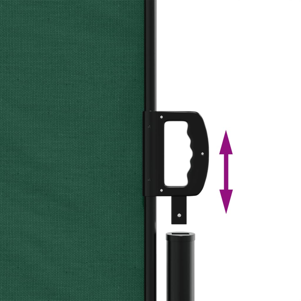 vidaXL Auvent latéral rétractable vert foncé 200x600 cm