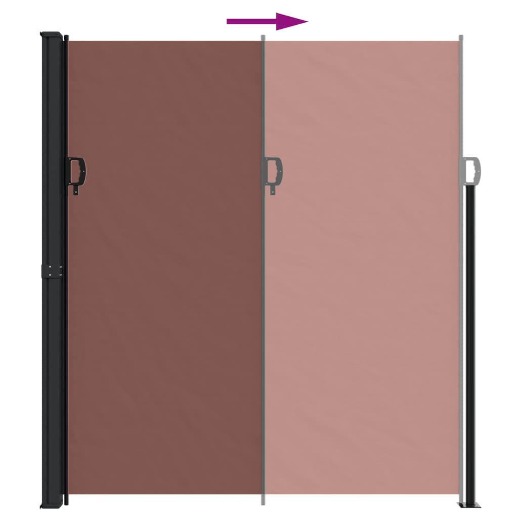 vidaXL Auvent latéral rétractable marron 220x600 cm