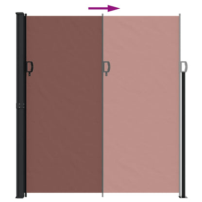 vidaXL Auvent latéral rétractable marron 220x600 cm
