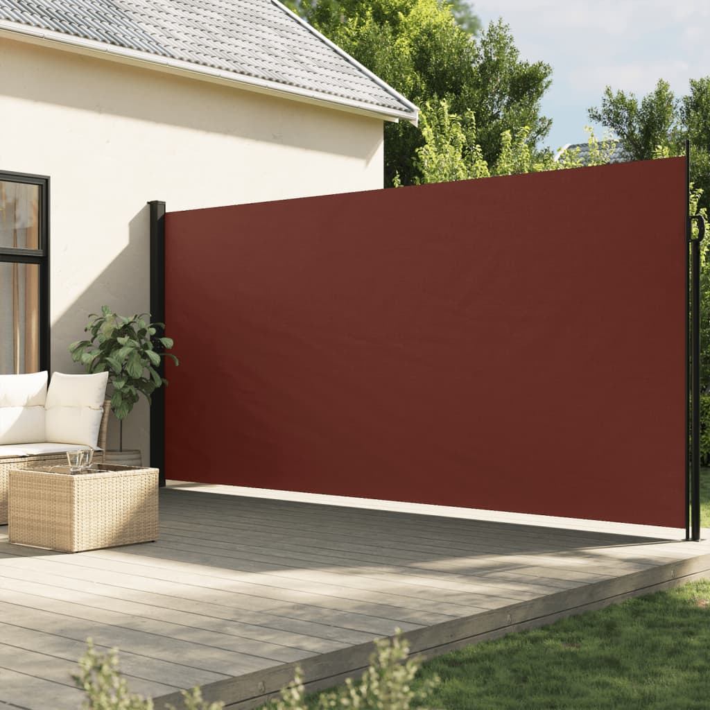 vidaXL Auvent latéral rétractable marron 220x600 cm