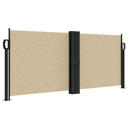 vidaXL Auvent latéral rétractable beige 100x600 cm