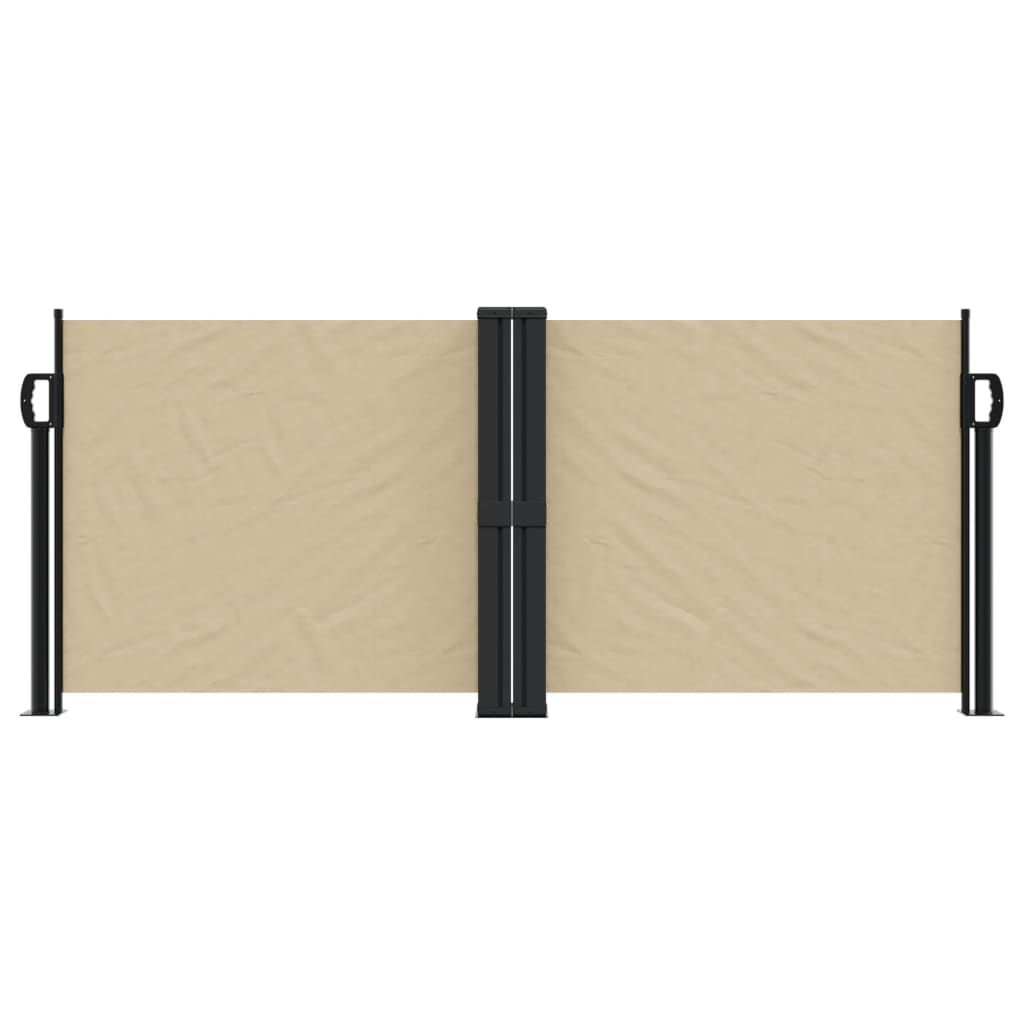 vidaXL Auvent latéral rétractable beige 100x600 cm