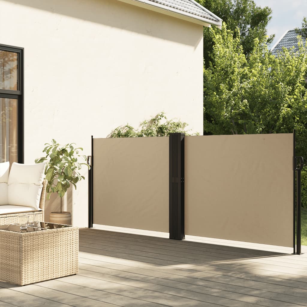 vidaXL Auvent latéral rétractable beige 100x600 cm